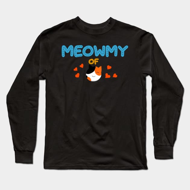 Meowmy of calico Long Sleeve T-Shirt by Erena Samohai